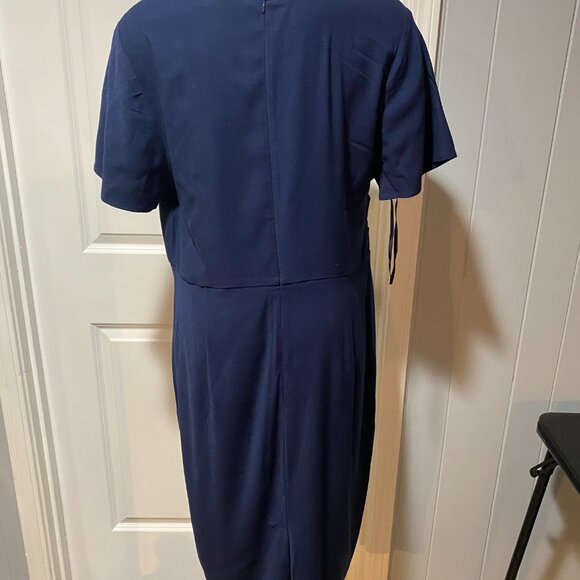 Universal Standard Deep Storm Mary Luxe Dress Blue Sz Small - Picture 6 of 11